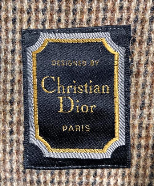 Christian Dior（クリスチャン ディオール）Christian Dior (クリスチャン ディオール) 【古着】GLENEAGLES ツイード ライナー ステンカラー トレンチ コート　80年代 ベージュ サイズ:44Rの古着・服飾アイテム