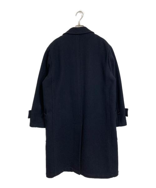 MHL（エムエイチエル）MHL (エムエイチエル) ログチェスターコート　ロングコート　ウールコート ネイビー サイズ:Sの古着・服飾アイテム