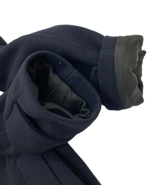 MHL（エムエイチエル）MHL (エムエイチエル) ログチェスターコート　ロングコート　ウールコート ネイビー サイズ:Sの古着・服飾アイテム