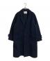 MHL（エムエイチエル）の古着「ログチェスターコート　ロングコート　ウールコート」｜ネイビー