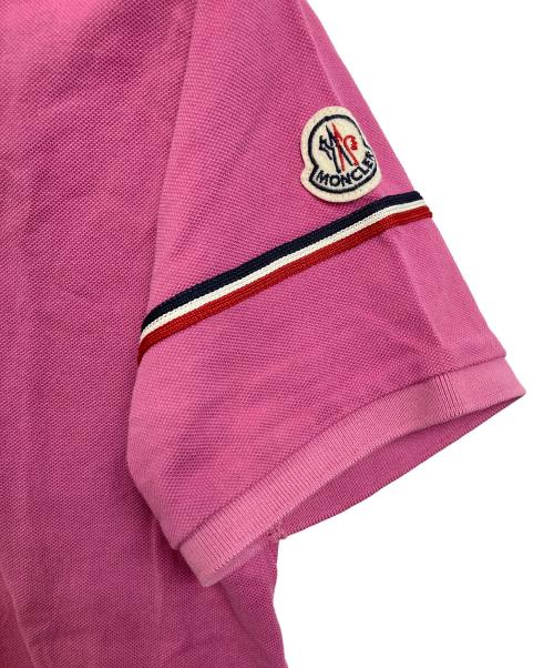 MONCLER（モンクレール）MONCLER (モンクレール) ポロシャツ　半袖ポロシャツ　ワンポイントロゴ ピンク サイズ:Mの古着・服飾アイテム
