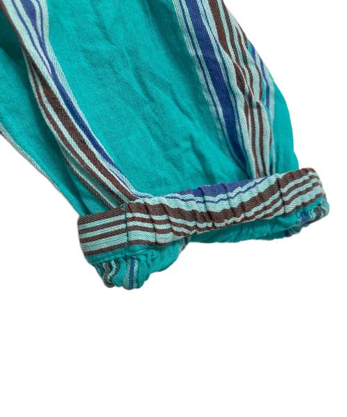 ne quittez pas（ヌキテパ）ne quittez pas (ヌキテパ) COTTON VOILE STRIPE DRESS コットンボイルストライプドレス ロングドレス　ロングワンピース　インド製 ブルー サイズ:Mの古着・服飾アイテム