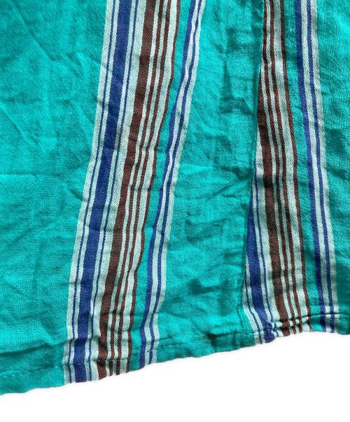 ne quittez pas（ヌキテパ）ne quittez pas (ヌキテパ) COTTON VOILE STRIPE DRESS コットンボイルストライプドレス ロングドレス　ロングワンピース　インド製 ブルー サイズ:Mの古着・服飾アイテム