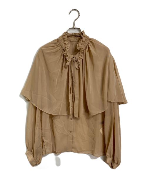 martinique（マルティニーク）martinique (マルティニーク) ケープブラウス ベージュ サイズ:Freeの古着・服飾アイテム