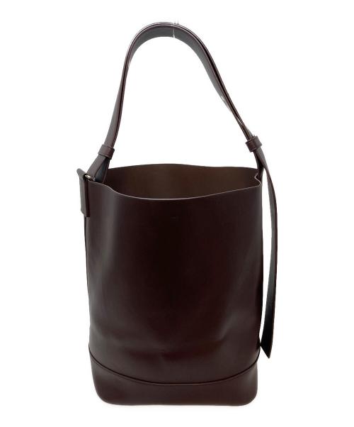 &MyuQ（アンドミューク）&MyuQ (アンドミューク) バケツトートバッグ　レザーバッグ ブラウン サイズ:実寸参照の古着・服飾アイテム