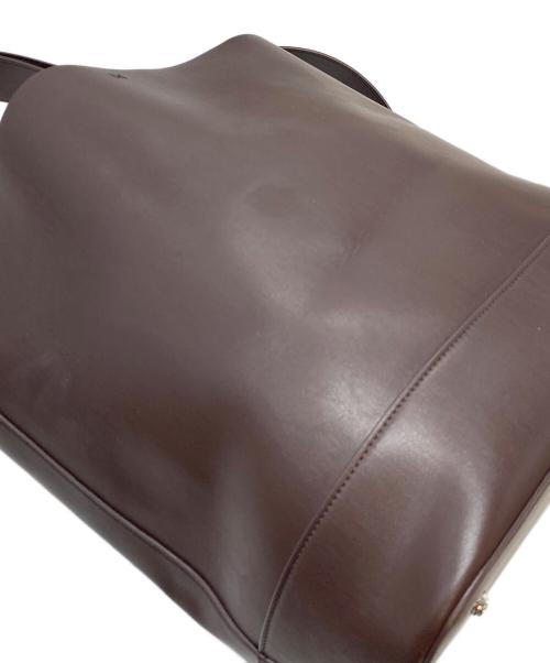 &MyuQ（アンドミューク）&MyuQ (アンドミューク) バケツトートバッグ　レザーバッグ ブラウン サイズ:実寸参照の古着・服飾アイテム