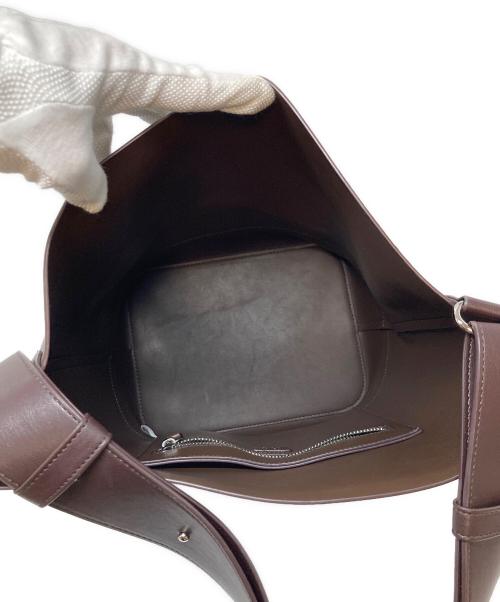 &MyuQ（アンドミューク）&MyuQ (アンドミューク) バケツトートバッグ　レザーバッグ ブラウン サイズ:実寸参照の古着・服飾アイテム