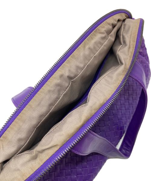 BOTTEGA VENETA（ボッテガベネタ）BOTTEGA VENETA (ボッテガベネタ) イントレチャートハンドバッグ　ボストンバッグ　トートバッグ　イタリア製 パープル サイズ:実寸参照の古着・服飾アイテム