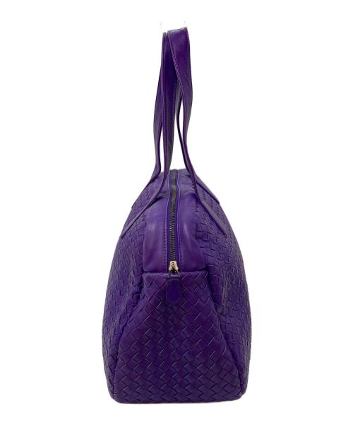 BOTTEGA VENETA（ボッテガベネタ）BOTTEGA VENETA (ボッテガベネタ) イントレチャートハンドバッグ　ボストンバッグ　トートバッグ　イタリア製 パープル サイズ:実寸参照の古着・服飾アイテム