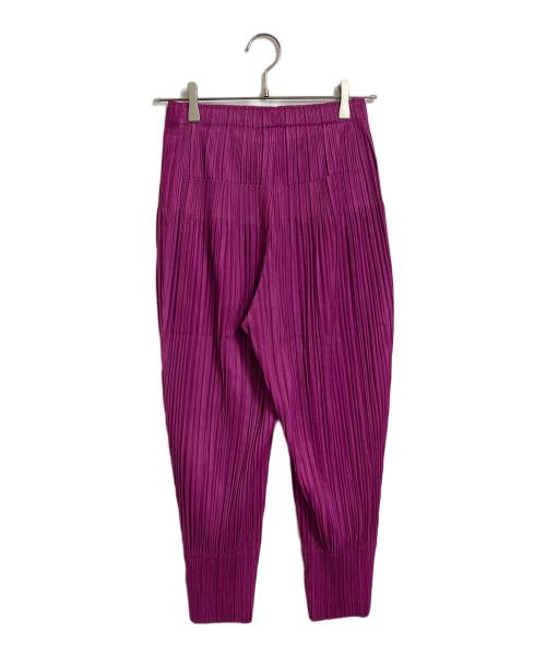 PLEATS PLEASE（プリーツプリーズ）PLEATS PLEASE (プリーツプリーズ) ポケット付きプリーツパンツ　2023年秋 ピンクパープル サイズ:3の古着・服飾アイテム