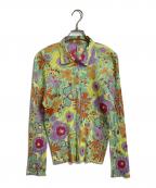 PLEATS PLEASEプリーツプリーズ）の古着「フラワー総柄プリーツシャツ　2015年春」｜マルチカラー