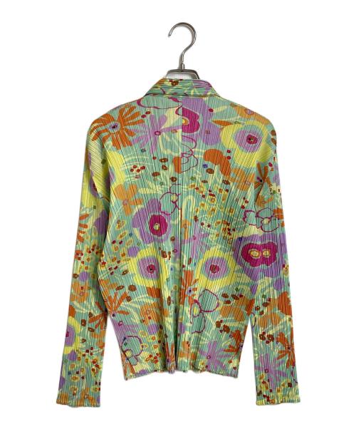 PLEATS PLEASE（プリーツプリーズ）PLEATS PLEASE (プリーツプリーズ) フラワー総柄プリーツシャツ　2015年春 マルチカラー サイズ:4の古着・服飾アイテム