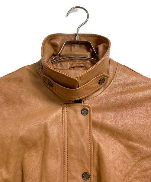 Eddie Bauer（エディーバウアー）Eddie Bauer (エディーバウアー) レザージャケット　アウター　ライトアウター　羊革 ブラウン サイズ:Lの古着・服飾アイテム