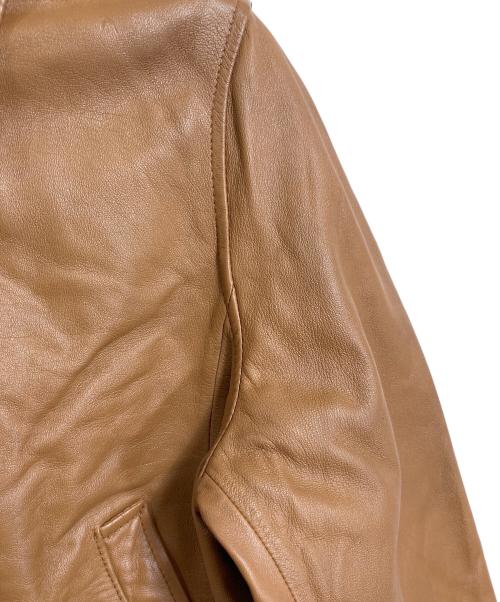 Eddie Bauer（エディーバウアー）Eddie Bauer (エディーバウアー) レザージャケット　アウター　ライトアウター　羊革 ブラウン サイズ:Lの古着・服飾アイテム