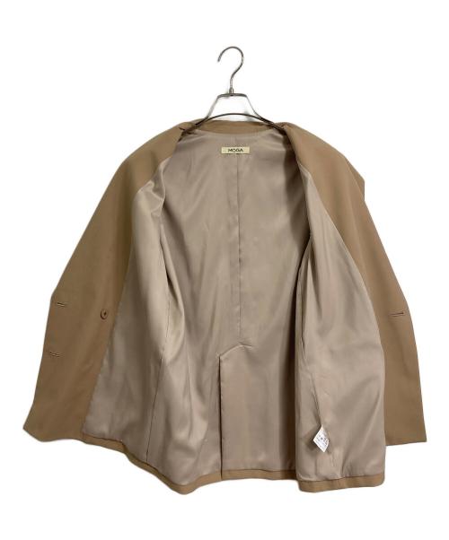 MOGA（モガ）MOGA (モガ) グランピアンズウールテーラードジャケット　アウター　ライトアウター　日本製　オフィスカジュアル　セレモニー　スタイリスト村山佳世子コラボ ベージュ サイズ:2の古着・服飾アイテム