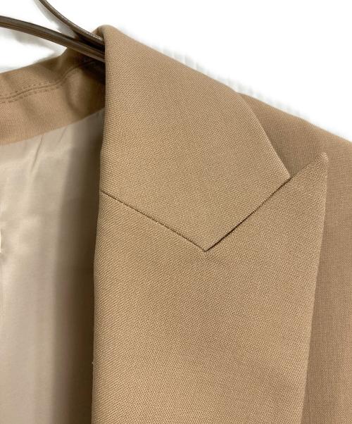 MOGA（モガ）MOGA (モガ) グランピアンズウールテーラードジャケット　アウター　ライトアウター　日本製　オフィスカジュアル　セレモニー　スタイリスト村山佳世子コラボ ベージュ サイズ:2の古着・服飾アイテム