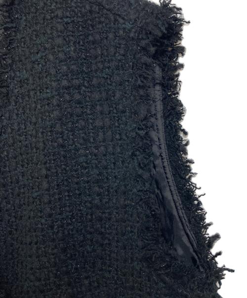 house of lotus（ハウスオブロータス）HOUSE OF LOTUS (ハウスオブロータス) ツイードベスト　アウター　ライトアウター　日本製　セレモニー　オフィスカジュアル ブラック サイズ:M 未使用品の古着・服飾アイテム