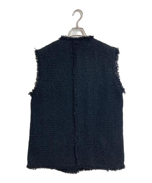 house of lotus（ハウスオブロータス）HOUSE OF LOTUS (ハウスオブロータス) ツイードベスト　アウター　ライトアウター　日本製　セレモニー　オフィスカジュアル ブラック サイズ:M 未使用品の古着・服飾アイテム