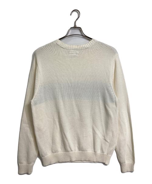 ST JOHN'S BAY（セントジョンズベイ）ST JOHN'S BAY (セントジョンズベイ) 【古着】コットンニット　クルーネックニット　長袖ニット　ロングスリーブニット ホワイト サイズ:Mの古着・服飾アイテム