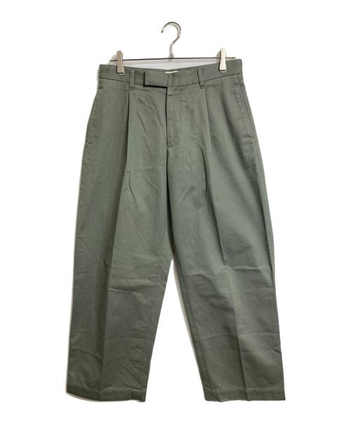 Traditional Weatherwear（トラディショナルウェザーウェア）Traditional Weatherwear (トラディショナルウェザーウェア) タックチノパンツ UNIONSLACKS 102 CHINO アウトタック オリーブ サイズ:Mの古着・服飾アイテム