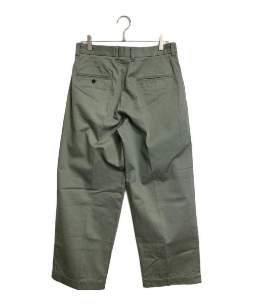 Traditional Weatherwear（トラディショナルウェザーウェア）Traditional Weatherwear (トラディショナルウェザーウェア) タックチノパンツ UNIONSLACKS 102 CHINO アウトタック オリーブ サイズ:Mの古着・服飾アイテム