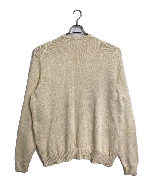 POLO RALPH LAUREN（ポロ・ラルフローレン）POLO RALPH LAUREN (ポロ・ラルフローレン) 【古着】90’S PIMA コットンニット　生成り　ポニー　90年代　オーバーサイズ アイボリー サイズ:XXLの古着・服飾アイテム