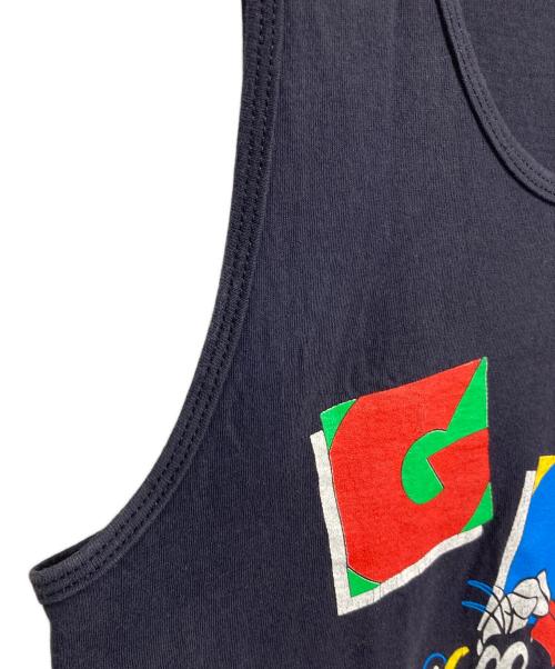 DISNEY（ディズニー）DISNEY (ディズニー) 【古着】80’S～90’S グーフィープリントタンクトップ　グーフィー　GOOFY USA製　82〜93年タグ ブラック サイズ:Mの古着・服飾アイテム