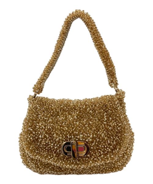 ANTEPRIMA（アンテプリマ）ANTEPRIMA (アンテプリマ) ターンロック ワンショルダーワイヤーバッグ　セレモニー ゴールド サイズ:実寸参照の古着・服飾アイテム