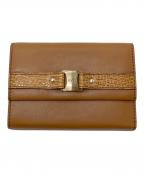 TOD'Sトッズ）の古着「3つ折り財布　ウォレット　コンパクト　イタリア製」｜ブラウン