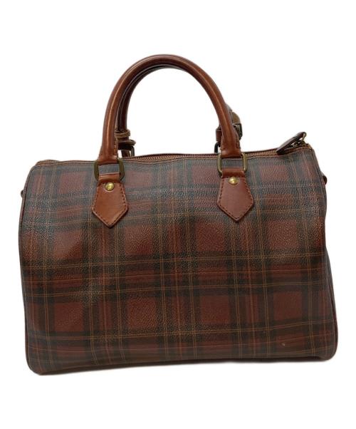 POLO RALPH LAUREN（ポロ・ラルフローレン）POLO RALPH LAUREN (ポロ・ラルフローレン) チェックボストンバッグ　ミニボストン レッド サイズ:実寸参照の古着・服飾アイテム