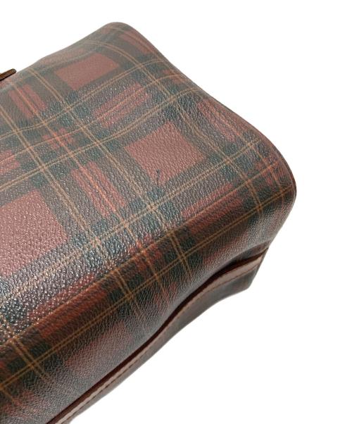 POLO RALPH LAUREN（ポロ・ラルフローレン）POLO RALPH LAUREN (ポロ・ラルフローレン) チェックボストンバッグ　ミニボストン レッド サイズ:実寸参照の古着・服飾アイテム