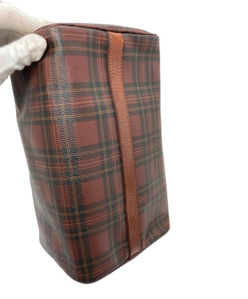 POLO RALPH LAUREN（ポロ・ラルフローレン）POLO RALPH LAUREN (ポロ・ラルフローレン) チェックボストンバッグ　ミニボストン レッド サイズ:実寸参照の古着・服飾アイテム