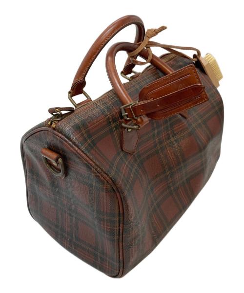 POLO RALPH LAUREN（ポロ・ラルフローレン）POLO RALPH LAUREN (ポロ・ラルフローレン) チェックボストンバッグ　ミニボストン レッド サイズ:実寸参照の古着・服飾アイテム