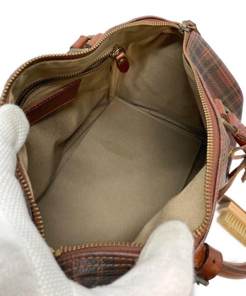 POLO RALPH LAUREN（ポロ・ラルフローレン）POLO RALPH LAUREN (ポロ・ラルフローレン) チェックボストンバッグ　ミニボストン レッド サイズ:実寸参照の古着・服飾アイテム