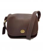 COACHコーチ）の古着「レザーショルダーバッグ　レザーバッグ　コスタリカ製」｜ブラウン