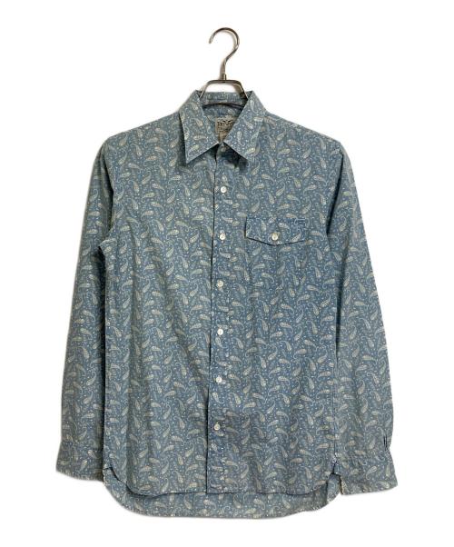 RRL（ダブルアールエル）RRL (ダブルアールエル) ペイズリー総柄シャツ　コットンシャツ スカイブルー サイズ:XSの古着・服飾アイテム