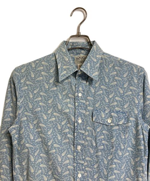 RRL（ダブルアールエル）RRL (ダブルアールエル) ペイズリー総柄シャツ　コットンシャツ スカイブルー サイズ:XSの古着・服飾アイテム