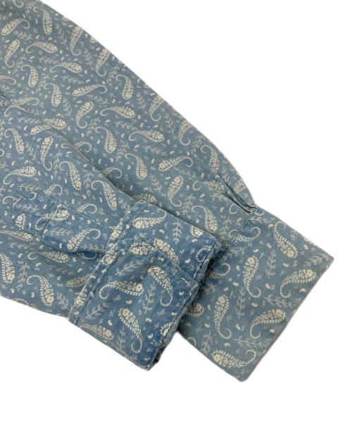 RRL（ダブルアールエル）RRL (ダブルアールエル) ペイズリー総柄シャツ　コットンシャツ スカイブルー サイズ:XSの古着・服飾アイテム