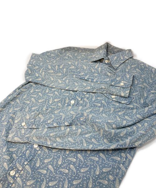 RRL（ダブルアールエル）RRL (ダブルアールエル) ペイズリー総柄シャツ　コットンシャツ スカイブルー サイズ:XSの古着・服飾アイテム