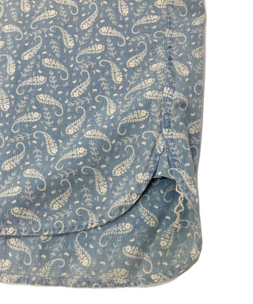RRL（ダブルアールエル）RRL (ダブルアールエル) ペイズリー総柄シャツ　コットンシャツ スカイブルー サイズ:XSの古着・服飾アイテム
