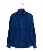 POLO RALPH LAURENポロ・ラルフローレン）の古着「リネンシャツ　長袖シャツ」｜ブルー