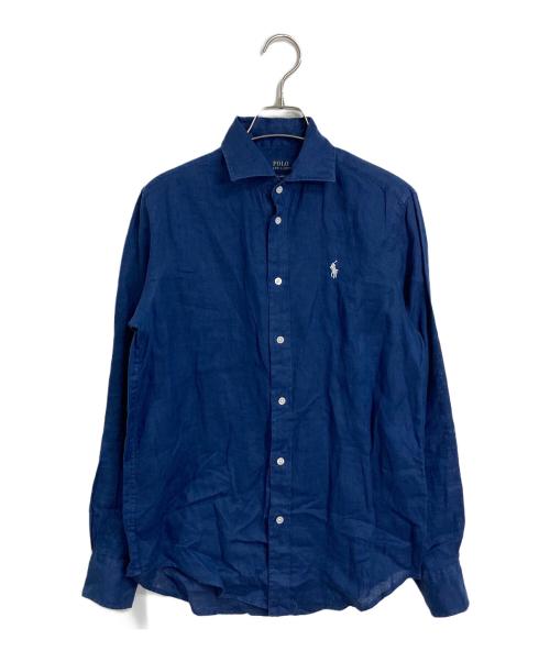 POLO RALPH LAUREN（ポロ・ラルフローレン）POLO RALPH LAUREN (ポロ・ラルフローレン) リネンシャツ　長袖シャツ ブルー サイズ: 2の古着・服飾アイテム