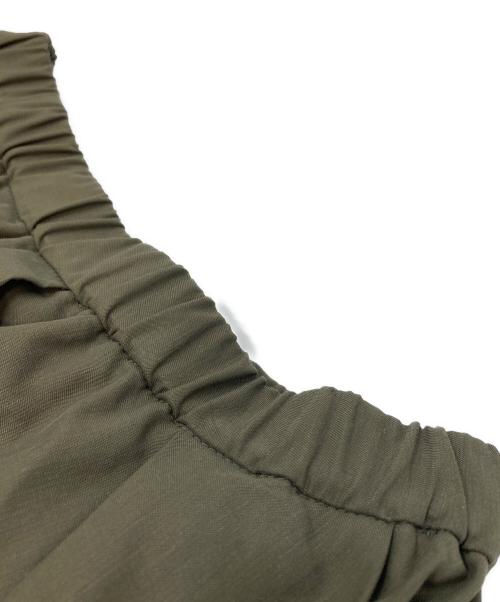 Whim Gazette（ウィムガゼット）Whim Gazette (ウィムガゼット) ナイロンツイルスカート　ロングスカート　フレアスカート グリーン サイズ:FREEの古着・服飾アイテム