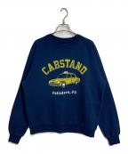 Spick and Spanスピックアンドスパン）の古着「フロッキープリントスウェット　パイル　RIKA ABEコラボ」｜ネイビー