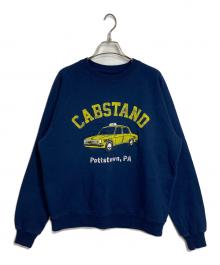 Spick and Span（スピック＆スパン）の古着「フロッキープリントスウェット　パイル　RIKA ABEコラボ」｜ネイビー