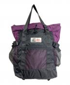 CARIBOU Mountaineeringカリブーマウンテインニアリング）の古着「リュック　ナイロンバッグ　ナイロンリュック　ソフトバッグ　スポーツ　アウトドア」｜パープル×ブラック