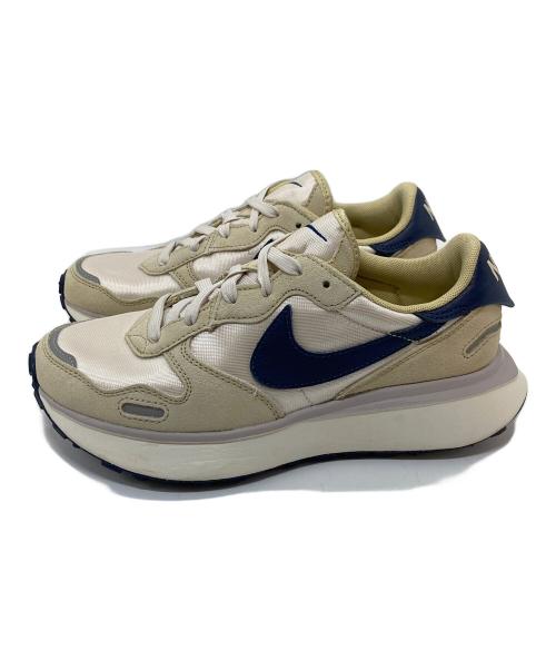 NIKE（ナイキ）NIKE (ナイキ) ローカットスニーカー Phoenix Waffle  フェニックスワッフル　スポーツ　アウトドア ベージュ×ネイビー サイズ:US7の古着・服飾アイテム