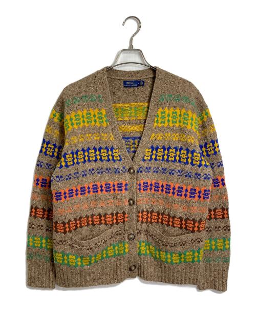 POLO RALPH LAUREN（ポロ・ラルフローレン）POLO RALPH LAUREN (ポロ・ラルフローレン) アルパカ混 ネイティブ柄 ニット カーディガン マルチカラー サイズ:Mの古着・服飾アイテム