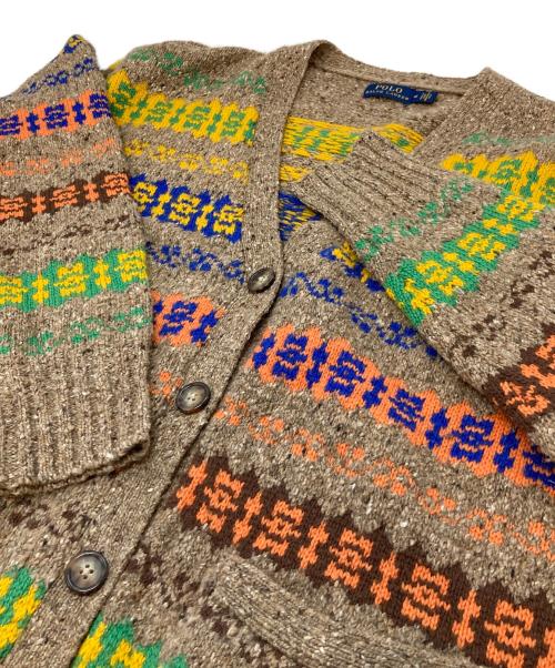 POLO RALPH LAUREN（ポロ・ラルフローレン）POLO RALPH LAUREN (ポロ・ラルフローレン) アルパカ混 ネイティブ柄 ニット カーディガン マルチカラー サイズ:Mの古着・服飾アイテム