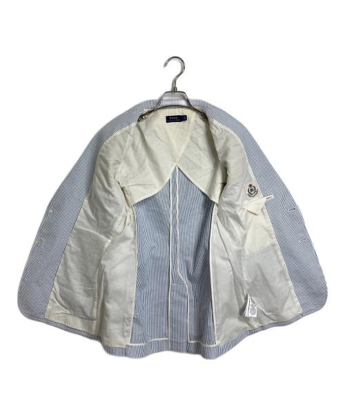 POLO RALPH LAUREN（ポロ・ラルフローレン）POLO RALPH LAUREN (ポロ・ラルフローレン) シアサッカーセットアップ　ストライプ スカイブルー×ホワイト サイズ:6の古着・服飾アイテム